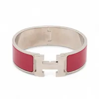 エルメス Hバングル クリッククラックGM バングル GP レッド×シルバー