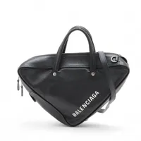 バレンシアガ　ブラックレザー　ビジネスバッグ BALENCIAGA エディターズバッグ レザー ブラック｜Yahoo!フリマ