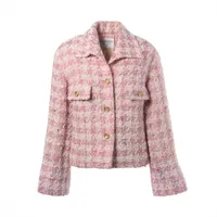 シャネル ココボタン P75 ウール ジャケット 40 レディース マルチ