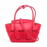 ボッテガヴェネタ ダブルノット ミニ レザー ハンドバッグ