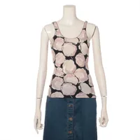 シャネル❤総ロゴ キャミソール カメリア付き❤未使用品 シャネル ココマーク カメリア ウール タンクトップ 34