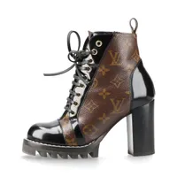 ルイヴィトン LV バロックライン 22年 レザー ショートブーツ 8 ヴィトン LV バロックライン 22年 レザー×ラバー サイドゴア