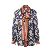 グッチ 95年 シルク シャツ 44 ベージュ トムフォード 花柄 前身