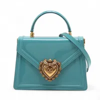 D&G ドルチェ&ガッバーナ デニム×レザー 2WAYハンドバッグ ドルチェ&ガッバーナ デニム×レザー 2WAYハンドバッグ ブラック