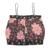 CHANEL シャネル キャミソール ココボタン Chanel Coco Button 24 years Silk Camisole 38 Ladies' Black