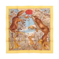 HERMES エルメス カレ90 ANIMAUX SOLAIRES エルメス カレ90 ANIMAUX SOLAIRES 太陽の動物たち スカーフ