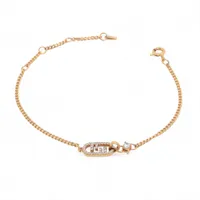 美品　FENDI オーロック　ラインストーン　バングル　ゴールド FENDI フェンディ オーロック ブレスレット ラインストーン