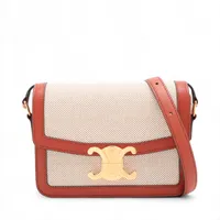 バーバリー キャンバス×レザー ショルダーバッグ ベージュ AP081972