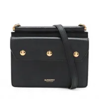 バーバリー ノバチェック ナイロン×レザー ショルダーバッグ