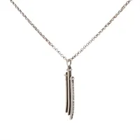 chクロス クロムハーツ スモールCHクロス ネックレス 925 37.8g Wボロチップ