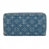 ヴィトン モノグラム デニム ジッピーウォレット 型番 グレー