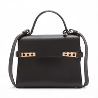 デルボー タンペートGM レザー 2WAYハンドバッグ ピンク ミラー