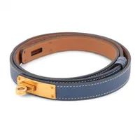 レア　美品　エルメス　ケリーベルト　ブルー　本物正規品 エルメス ケリー ベルト｜中古ブランド品・ブランド古着通販｜ALLU