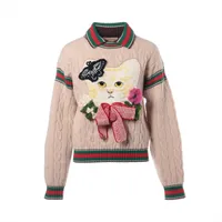 ブルネロクチネリ　トップス Brunello Cucinelli - Navy Monili Trim V-Neck Top