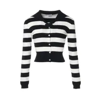 ミュウミュウ 22年 ウール ニット 38 レディース ネイビー