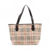 バーバリー ノバチェック カチューシャ キャンバス×レザー