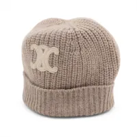 シャネル スポーツライン ニットキャップ カシミヤ アイボリー