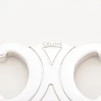 セリーヌ トリオンフ ヘアクリップ メタル シルバー パッチン留め 2点