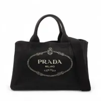 プラダ カナパ キャンバス 2WAYトートバッグ ブラック 1BG439