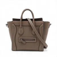 訳あり✨セリーヌ　ナノショッパー　ハンドバッグ　ラゲージ　ベージュ　レザー CELINE セリーヌ ラゲージ ナノショッパー ブランドオフ レザー