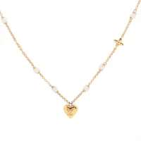 ヴィトン VA3234 ネックレス GP×フェイクパール ゴールド M01042