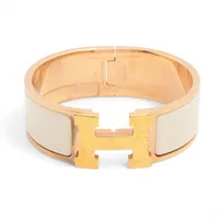 新品未使用・HERMES バングル 2022ss イエロー エルメス Hバングル クリッククラックPM バングル GP×エナメル