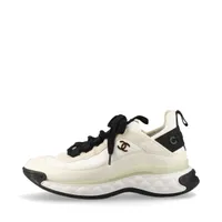 美品✨ シャネル ココマーク レザー スエード ホワイト 24cm相当 シャネル ココマーク 24C レザー×スエード スニーカー EU39