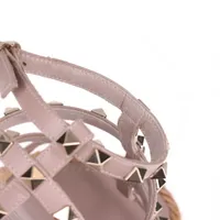 良品★ヴァレンティノ ガラヴァーニ・スタッズ ウェッジソール サンダル(37) ヴァレンティノ ガラヴァーニ ウィメンズエスパドリーユ