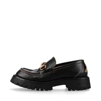 グッチ黒 レザー ローファー 金属リング GUCCI グッチ 黒いレザー ローファー 金属リング付き 7953_8.jpg