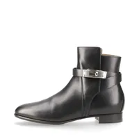 エルメス ネオ レザー ショートブーツ 38.5 レディース ブラック