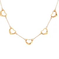 ティファニー オープンハート ネックレス 750(YG) 5.5g A2719250