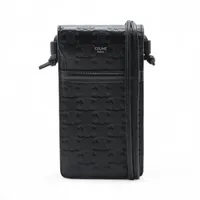 ショルダーバッグ　トリオ セリーヌ トリオ レザー ショルダーバッグ ブラック A2871884