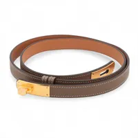 エルメス／ケリー用 替えベルト パイソンレザー ブラック／純正尾錠 GP エルメス／ケリー用 替えベルト パイソンレザー ブラック／純正