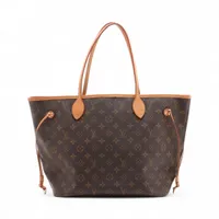 ヴィトン モノグラム ネヴァーフルMM M40156 ブラウン イニシャル入り