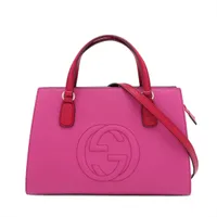 使用数回 極美品✨GUCCI ソーホー 2way パテント トートバッグ GUCCI 並行輸入 グッチ ハンドバッグ ソーホー 607722 CAO0G