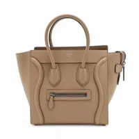 美品✨セリーヌ　ハンドバッグ　マイクロショッパー　ラゲージ　マルチカラー セリーヌラゲージ マイクロショッパー ボルドー/水色 レディース