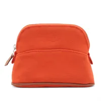 エルメス ボリードポーチ20 キャンバス ポーチ アイボリー