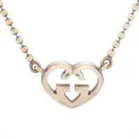 グッチ　ネックレス　インターロッキング　アラベスク　燻　シルバー　925 グッチ インターロッキングG アラベスク ネックレス 925 17.6g