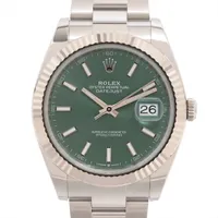 ロレックス デイトジャスト36 126200 SS SS AT ミントグリーン文字盤
