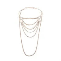 エルメス ネックレス ニューファランドールST ダイヤモンド 48P 0.45ct K18WGホワイトゴールド ペンダント ジュエリー エルメス シェーヌダンクル ニューファランドール ダイヤ ネックレス