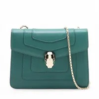 ブルガリ セルペンティ スカリエ レザー 2WAYハンドバッグ