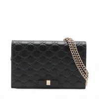 閉店セール！グッチ　GUCCI　レザー　ウォレットチェーン グッチ ディオニュソス レザー チェーンウォレット ブラック