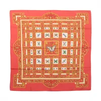 ⭐️良品⭐️エルメス スカーフ カレ90 ”mexique メキシコ“ エルメス カレ90 MEXIQUE メキシコ スカーフ シルク アイボリー