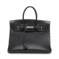 エルメス バーキン35 ルトゥルネ トゴ ブラック シルバー金具 □G:2003年