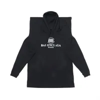バレンシアガ 21年 コットン パーカー S レディース ブラック 697874 バレンシアガ 21年 コットン パーカー S レディース ブラック 697874