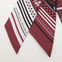 美品 エルメス ツイリー アマゾンの祭典 ブラック ベージュ クリーム系 シルク エルメス ツイリー Festival des Amazones アマゾンの祭典