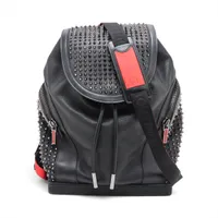 クリスチャンルブタン スパイクスタッズ レザー チェーン