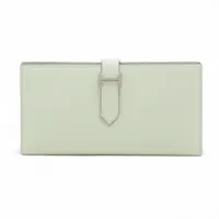 エルメス ベアンスフレ シェーブル 財布 エトゥープ シルバー金具 U