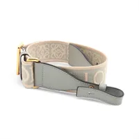 ◇ロエベ◇レザー/ストラップ/ブランド ロエベ ショルダーストラップ レザー ブラック A3114378｜中古