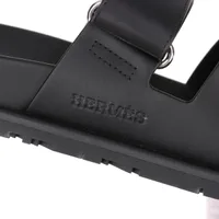 エルメス シプレ レザー サンダル 41.5 メンズ ブラック ベルクロ